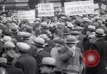 Image of unemployment relief demonstration New York City USA, 1933, second 51 stock footage video 65675038955