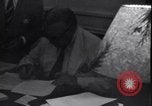 Image of Officials sign documents United States USA, 1951, second 19 stock footage video 65675038981