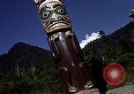 Image of totem poles Alaska USA, 1960, second 6 stock footage video 65675038983