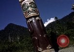 Image of totem poles Alaska USA, 1960, second 7 stock footage video 65675038983
