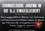 Image of Baldur Von Schirach and Reichsbishop Mueller integrate youth groups Germany, 1933, second 1 stock footage video 65675039013
