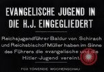 Image of Baldur Von Schirach and Reichsbishop Mueller integrate youth groups Germany, 1933, second 5 stock footage video 65675039013