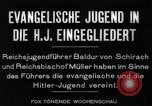 Image of Baldur Von Schirach and Reichsbishop Mueller integrate youth groups Germany, 1933, second 7 stock footage video 65675039013