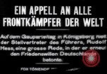 Standbild Rudolf Hess bekräftigt Hitlers Glauben in die Sturmabteilung Königsberg Deutschland, 1934, aus Sekunde 1 historischem Filmmaterial Videoclip 65675039019