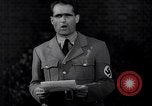 Standbild Rudolf Hess bekräftigt Hitlers Glauben in die Sturmabteilung Königsberg Deutschland, 1934, aus Sekunde 35 historischem Filmmaterial Videoclip 65675039019