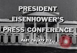 Image of President Eisenhower speaks about desegregation Washington DC USA, 1956, second 3 stock footage video 65675039059