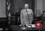 Image of President Eisenhower speaks about desegregation Washington DC USA, 1956, second 52 stock footage video 65675039059
