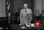 Image of President Eisenhower speaks about desegregation Washington DC USA, 1956, second 53 stock footage video 65675039059