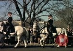 Image of flag-draped casket Washington DC USA, 1963, second 59 stock footage video 65675039219