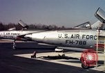 Image of United States Air Force F-100 jet planes Andrews Air Force Base Maryland USA, 1963, second 38 stock footage video 65675039271