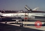 Image of United States Air Force F-100 jet planes Andrews Air Force Base Maryland USA, 1963, second 39 stock footage video 65675039271