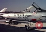 Image of United States Air Force F-100 jet planes Andrews Air Force Base Maryland USA, 1963, second 47 stock footage video 65675039271