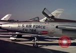 Image of United States Air Force F-100 jet planes Andrews Air Force Base Maryland USA, 1963, second 51 stock footage video 65675039271