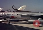 Image of United States Air Force F-100 jet planes Andrews Air Force Base Maryland USA, 1963, second 52 stock footage video 65675039271