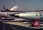 Image of United States Air Force F-100 jet planes Andrews Air Force Base Maryland USA, 1963, second 53 stock footage video 65675039271