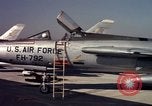 Image of United States Air Force F-100 jet planes Andrews Air Force Base Maryland USA, 1963, second 55 stock footage video 65675039271