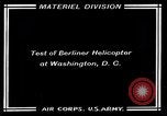 Image of Berliner helicopter Washington DC USA, 1925, second 11 stock footage video 65675039279