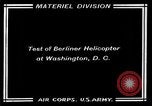 Image of Berliner helicopter Washington DC USA, 1925, second 13 stock footage video 65675039279