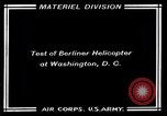 Image of Berliner helicopter Washington DC USA, 1925, second 15 stock footage video 65675039279