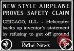 Image of failed ornithopter helicopter trying to fly Chicago Illinois USA, 1925, second 4 stock footage video 65675039280