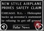 Image of failed ornithopter helicopter trying to fly Chicago Illinois USA, 1925, second 8 stock footage video 65675039280