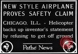 Image of failed ornithopter helicopter trying to fly Chicago Illinois USA, 1925, second 13 stock footage video 65675039280