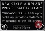 Image of failed ornithopter helicopter trying to fly Chicago Illinois USA, 1925, second 15 stock footage video 65675039280