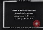 Immagine di Berliner elicottero College Park Maryland USA, 1922, secondo 1 filmato di repertorio 65675039288