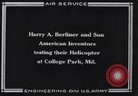 Immagine di Berliner elicottero College Park Maryland USA, 1922, secondo 6 filmato di repertorio 65675039288