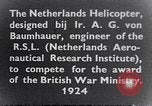 Image of Netherlands helicopter Netherlands, 1925, second 4 stock footage video 65675039385