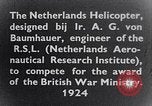 Image of Netherlands helicopter Netherlands, 1925, second 7 stock footage video 65675039385