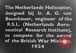 Image of Netherlands helicopter Netherlands, 1925, second 9 stock footage video 65675039385