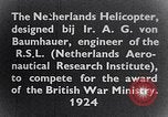 Image of Netherlands helicopter Netherlands, 1925, second 10 stock footage video 65675039385