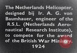 Image of Netherlands helicopter Netherlands, 1925, second 12 stock footage video 65675039385