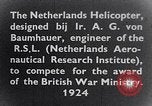 Image of Netherlands helicopter Netherlands, 1925, second 15 stock footage video 65675039385