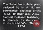 Image of Netherlands helicopter Netherlands, 1925, second 16 stock footage video 65675039385