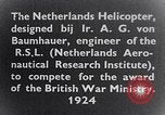 Image of Netherlands helicopter Netherlands, 1925, second 17 stock footage video 65675039385