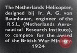 Image of Netherlands helicopter Netherlands, 1925, second 19 stock footage video 65675039385