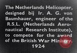 Image of Netherlands helicopter Netherlands, 1925, second 20 stock footage video 65675039385