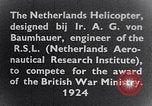 Image of Netherlands helicopter Netherlands, 1925, second 21 stock footage video 65675039385