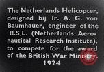Image of Netherlands helicopter Netherlands, 1925, second 25 stock footage video 65675039385