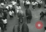 Image of San Fermin Festival Running of the Bulls Pamplona Spain, 1959, second 27 stock footage video 65675039451