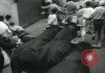 Image of San Fermin Festival Running of the Bulls Pamplona Spain, 1959, second 32 stock footage video 65675039451