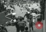 Image of San Fermin Festival Running of the Bulls Pamplona Spain, 1959, second 34 stock footage video 65675039451