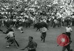 Image of San Fermin Festival Running of the Bulls Pamplona Spain, 1959, second 43 stock footage video 65675039451