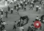 Image of San Fermin Festival Running of the Bulls Pamplona Spain, 1959, second 47 stock footage video 65675039451