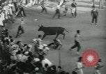 Image of San Fermin Festival Running of the Bulls Pamplona Spain, 1959, second 49 stock footage video 65675039451