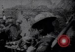 Image of British Mark IV tank with infantry in World War I Western Front, 1917, second 3 stock footage video 65675039556
