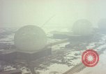Standbild drei massive Radome Fylingdales Moor England United Kingdom, 1963, aus Sekunde 12 historischem Filmmaterial Videoclip 65675039559