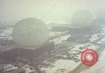 Standbild drei massive Radome Fylingdales Moor England United Kingdom, 1963, aus Sekunde 15 historischem Filmmaterial Videoclip 65675039559